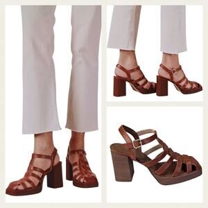 SVEGAN Aloha Vegan Leather Sandals EUC $175 Size 40 US 9       S3499